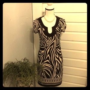 BOGO Brown and cream print dress/tunic.